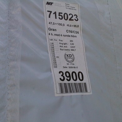 Detailed product information on secure label on packaging